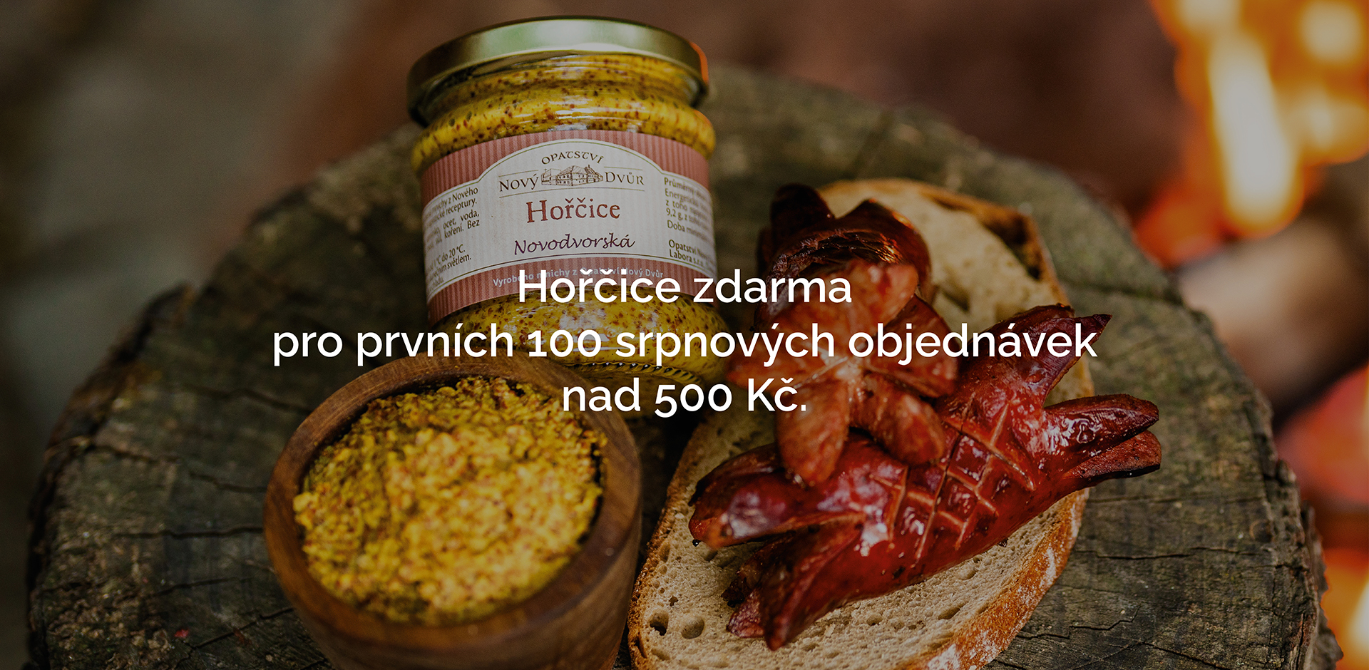hořčice zdarma pro prvních 100 srpnových objdnávek